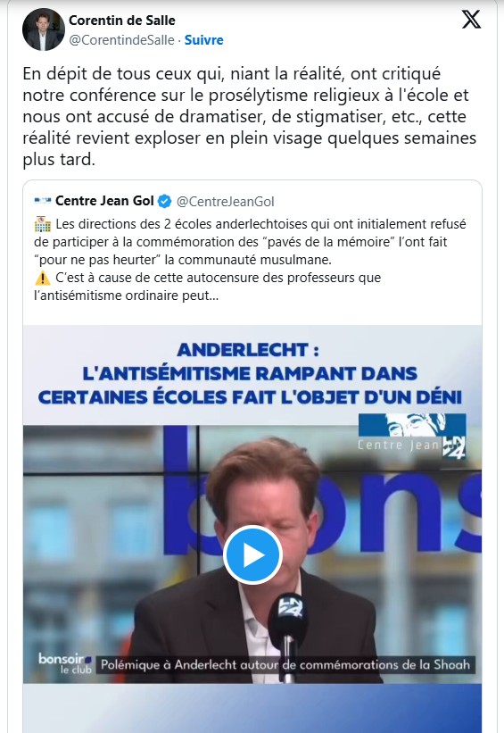 Anderlecht deux écoles qui s'autocensurent pour ne pas heurter a communauté musulmane