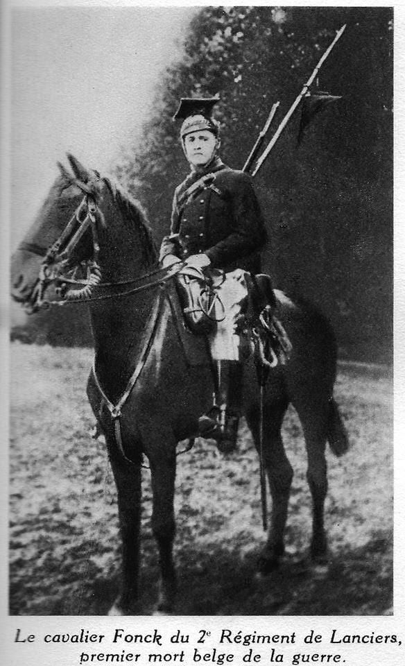 Cavalier-Antoine-FONCK-le-premier-soldat-belge-tue-2 Le premier soldat belge tué le 4 août 1914, Cavalier Antoine FONCK