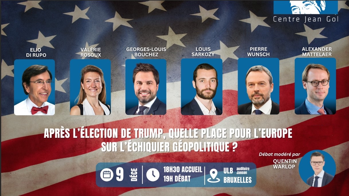 Conférence du centre jean gol après l’élection de trump, quelle place pour l’europe sur l’échiquier géopolitique