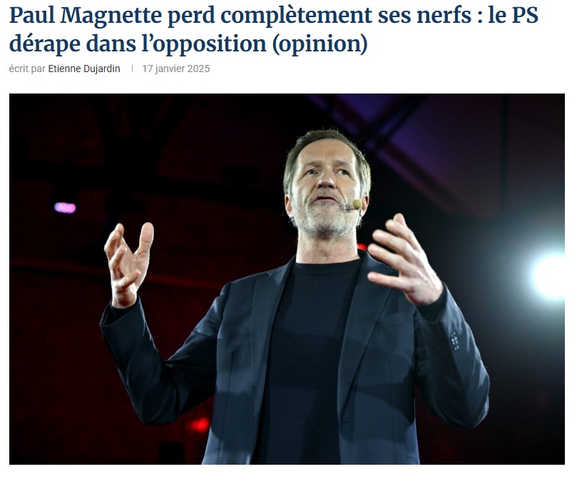 Paul magnette perd complètement ses nerfs et le ps dérape dans l'opposition