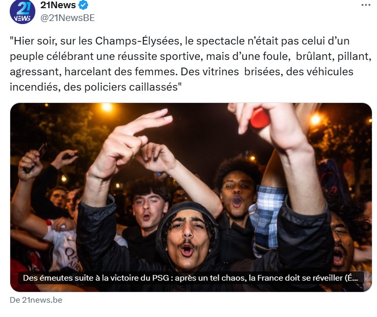 Des émeutes suite à la victoire du psg