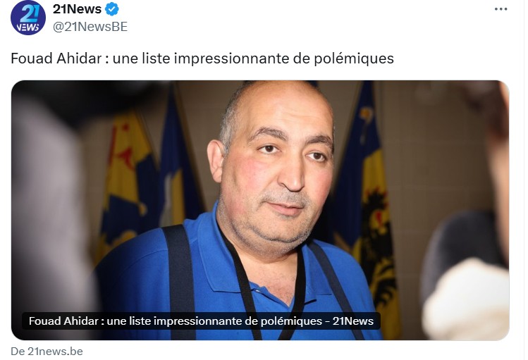 Fouad ahidar liste de polémiques