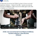 Otan vers une norme de 5 pourcent du pib pour la défense
