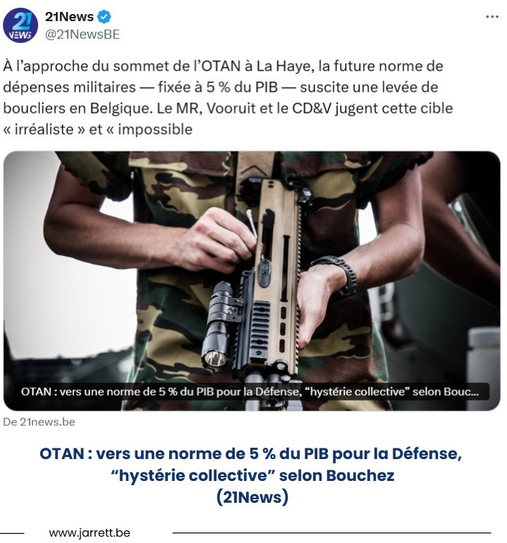 Otan vers une norme de 5 pourcent du pib pour la défense