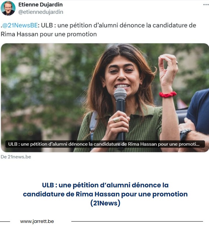 Petition ulb candidature rima hassan promotion 2025