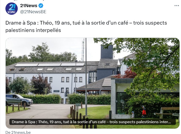 Theo 19 ans tue a spa par trois palestiniens