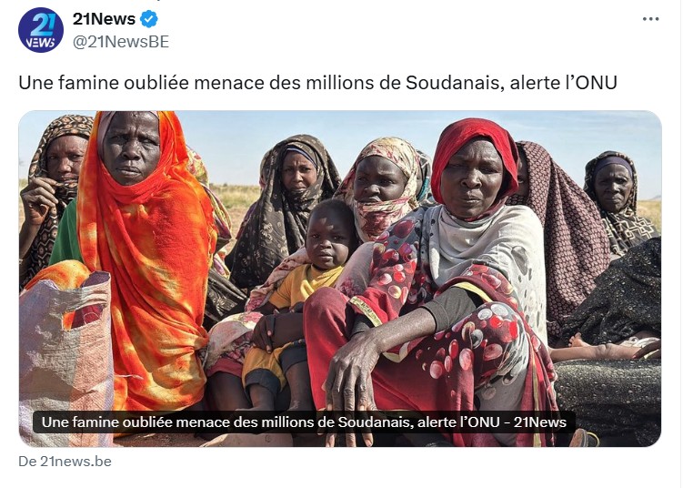 Une famine oubliee millions de soudanais