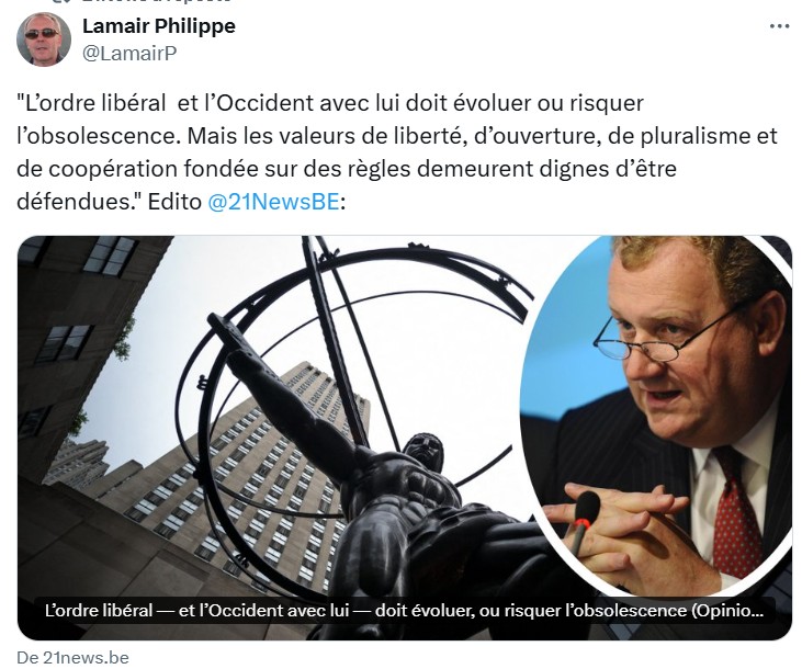 L ordre libera et l'occident avec lui