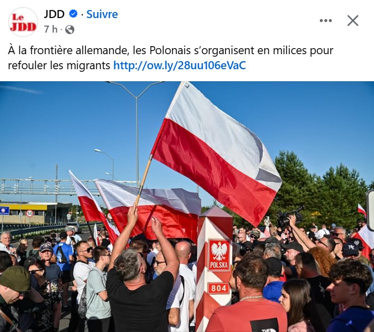 A la frontière allemande, les polonais s'organisent en milices pour rejouler les migrants lejdd
