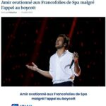 Amir ovationné aux francopholies de spa