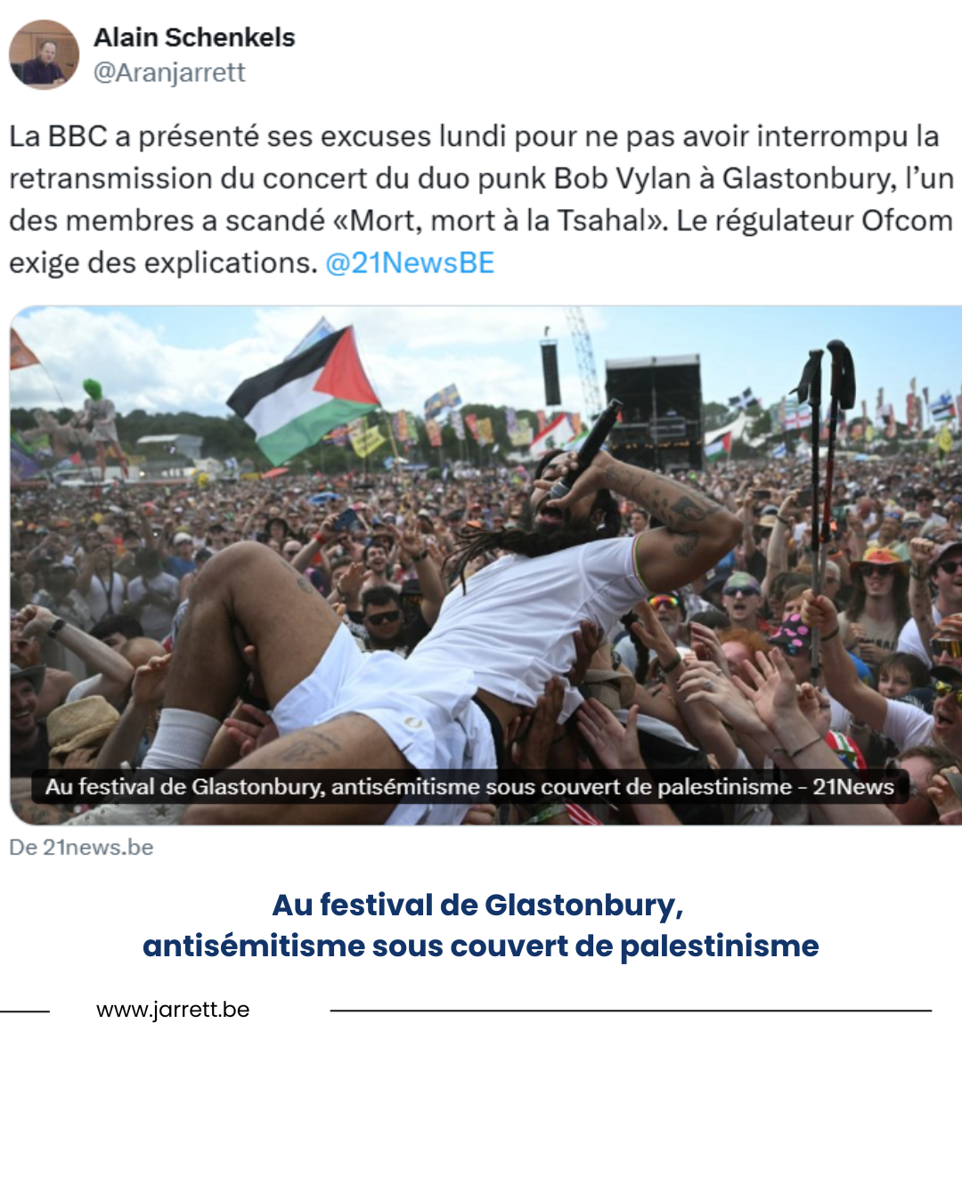 Bbc concert punk bob vylan mort a la tsahal