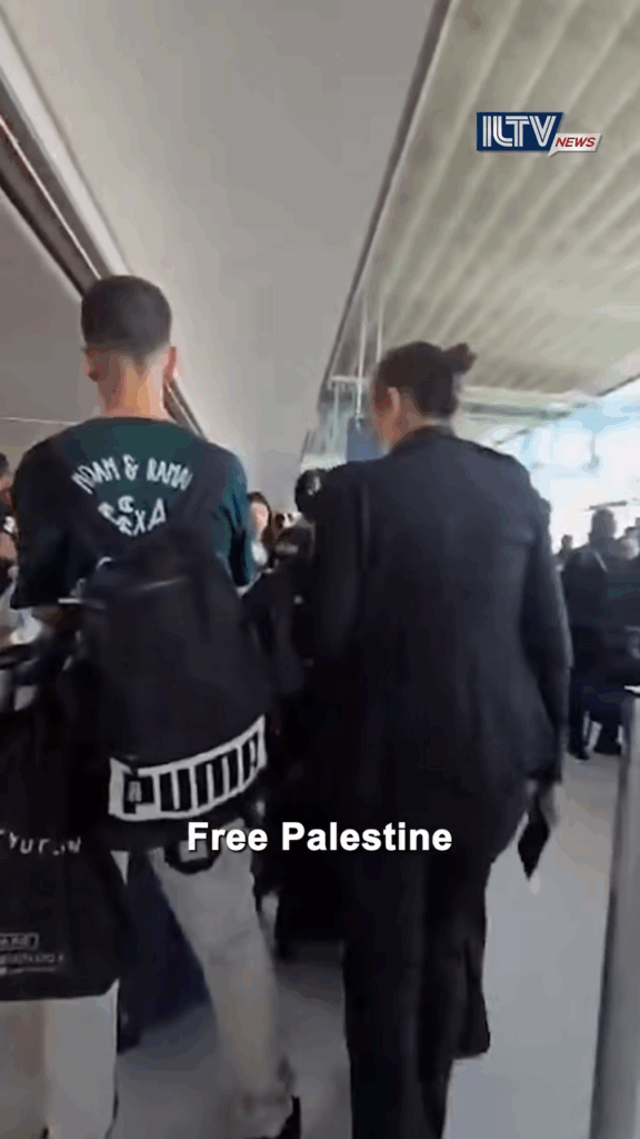 free-palestine-hotesse-de-lair-576x1024 Incident dans un aéroport parisien : une hôtesse de l’air retient des adolescents israéliens et leur lance "Free Palestine" (i24NEWS)