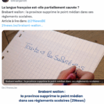 La langue française est elle partiellement sauvee