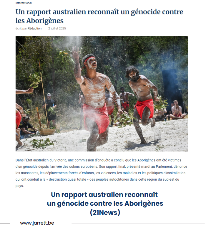 Un rapport australien reconnait un genocide contre les aborigènes